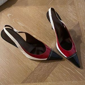 Donald J Pliner Colorblock Slingback Heels